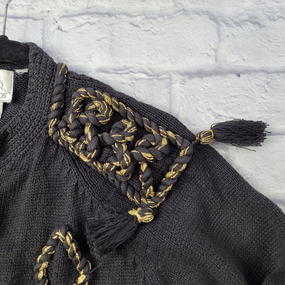 Vintage Gantos Embellished Cardigan Epaulets Costume size Small - Picture 4 of 13